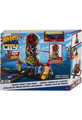 Hot Wheels City Tienda de Neumticos Mattel HDP02