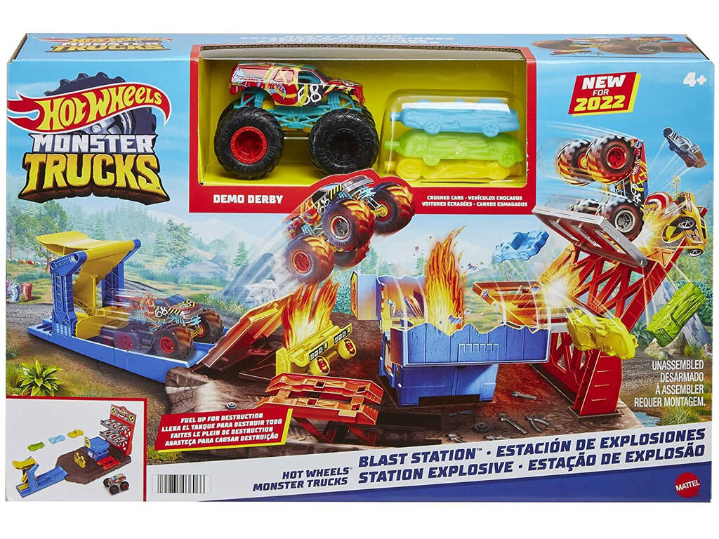Hot Wheels Monster Trucks Stazione di esplosioni Mattel HFB12