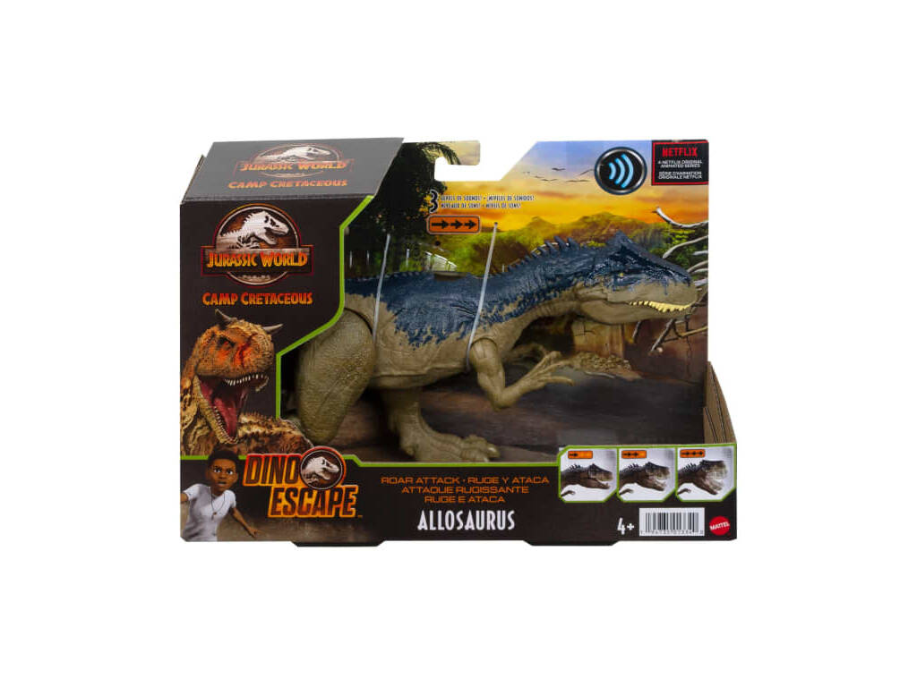 Jurassic World Allosaurus Attacco Ruggente Mattel HCL91