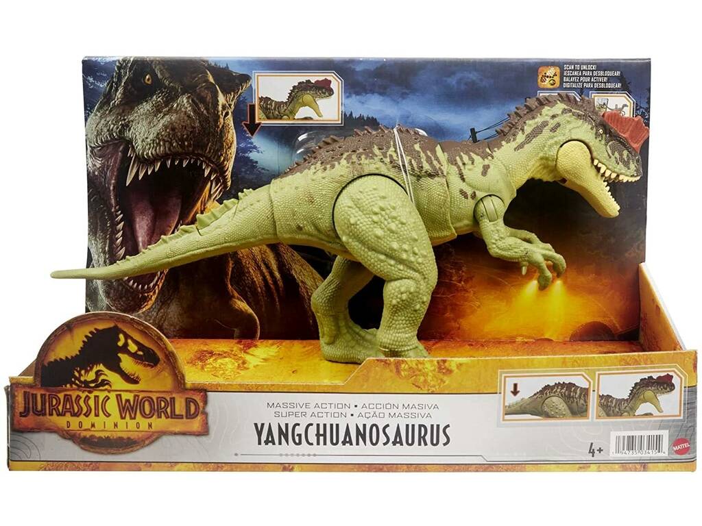 Jurassic World Dominion Yangchuanosaurus Azione Colossale Mattel HDX49