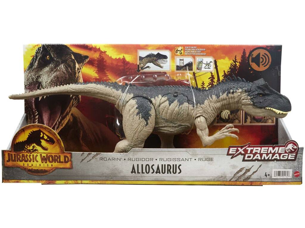 Figur Jurassic World Dominion Allosaurus Extreme Damage von Mattel HFK06