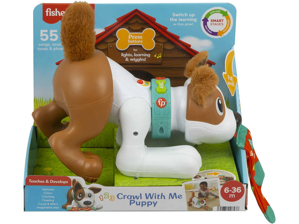 Fisher Price Crawl With Me Dog Mattel HGY57