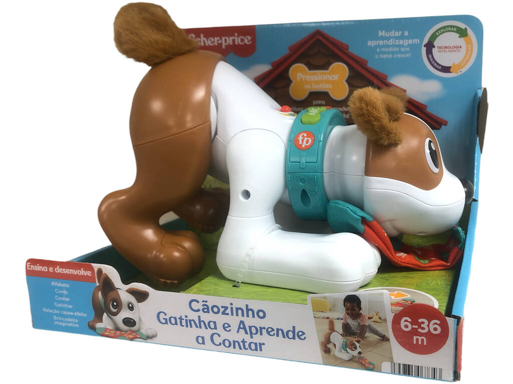 Fisher Price Cachorro Aprende a Contar em Português Mattel HHH19