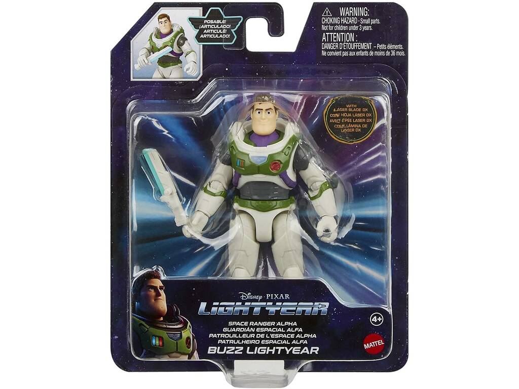 Lightyear Figur Buzz Lightyear Space Ranger Alpha Mattel HHJ79