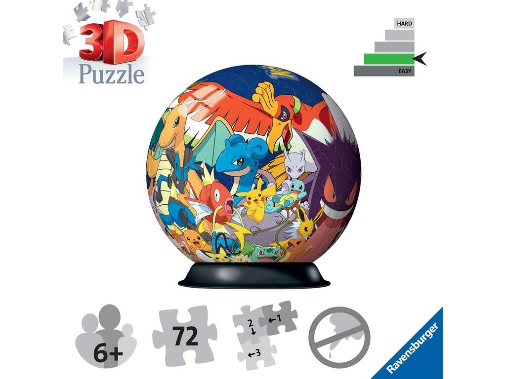 Quebra-cabeça Ball 3D Pokémon Ravensburger 11785