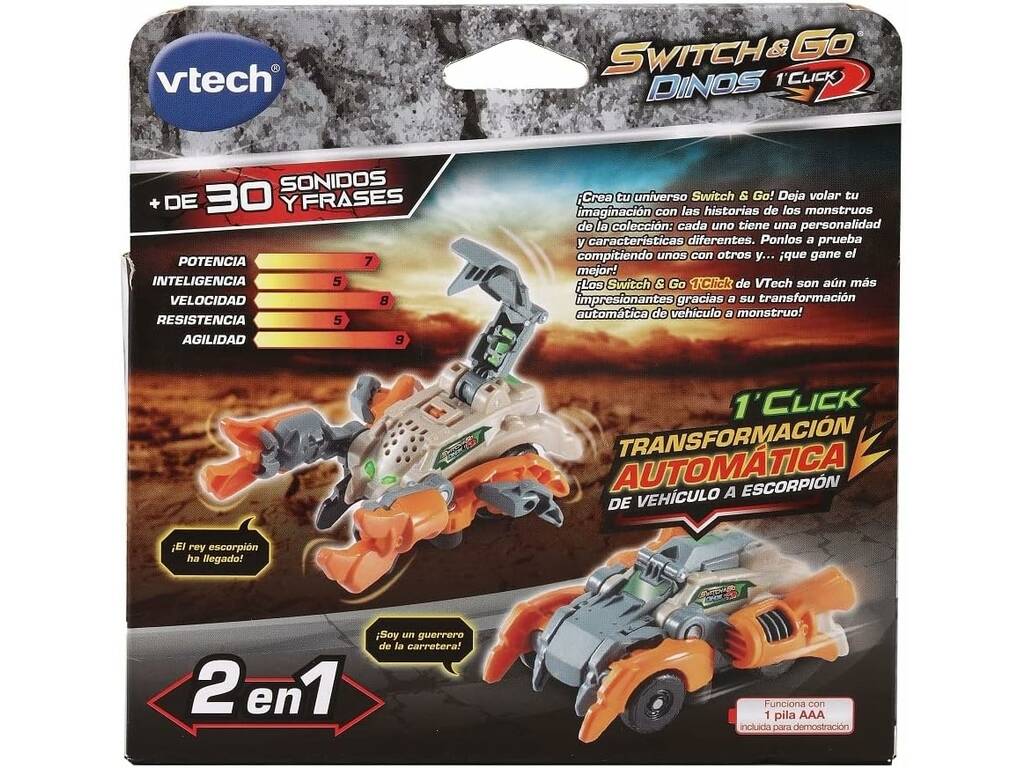 Switch & Go Dinos Veneno Escorpião Armado VTech 551122