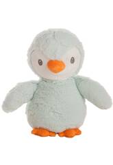 Peluche Pinguim Água Marinha 22 cm. com Manta Coralina Criações Llopis 25680
