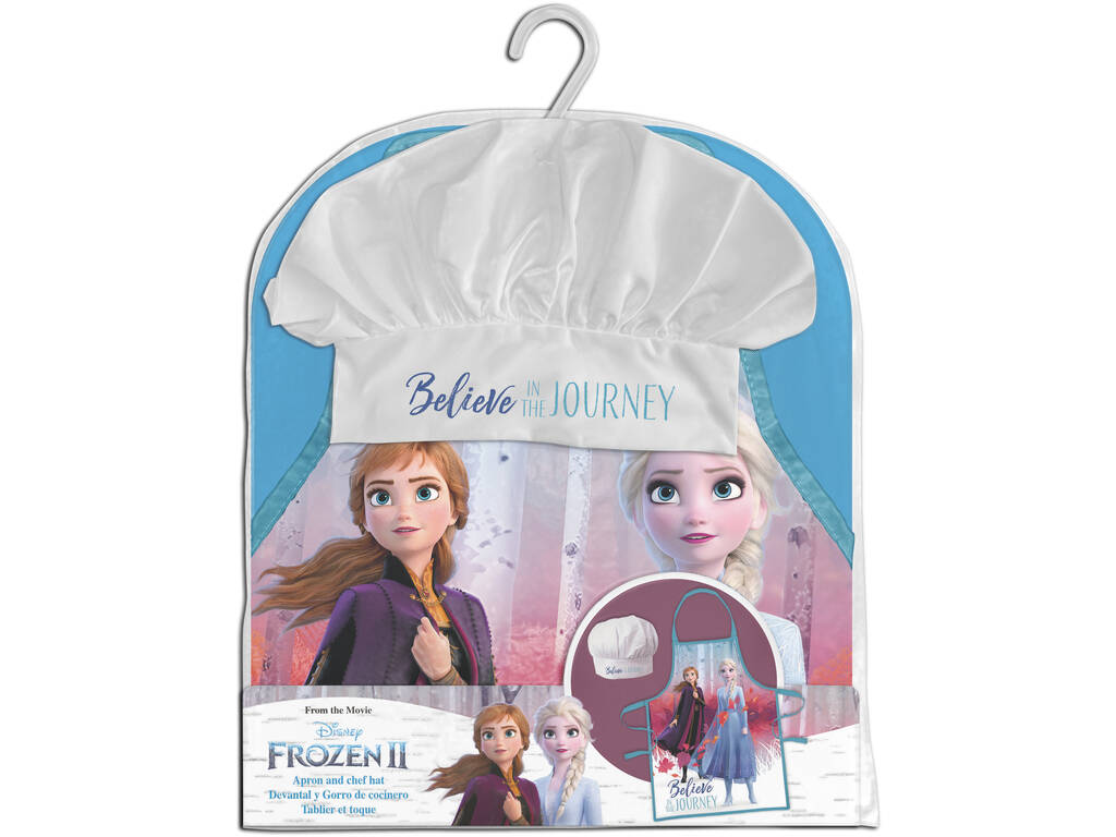Ensemble tablier et chapeau Frozen dans un sac pour enfants Euroswan WD21501DT