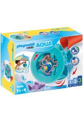 Playmobil 1,2,3 Roue à eau avec bébé requin 70636