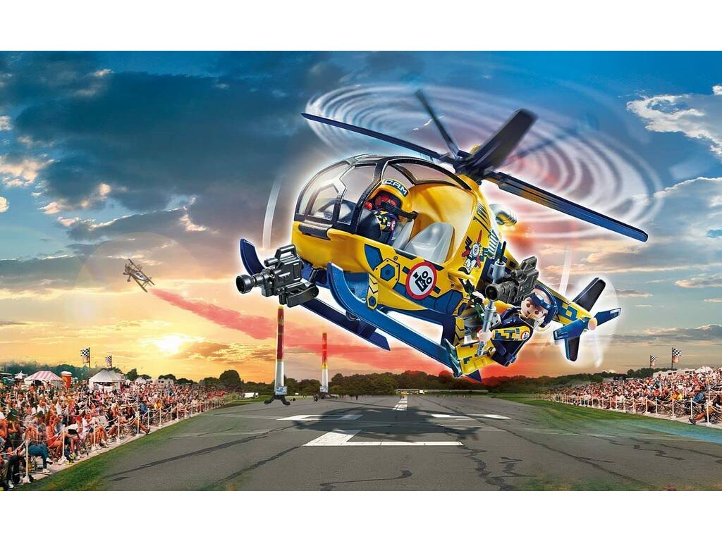 Playmobil Air Stunt Show Movie Shooting Helicopter 70833