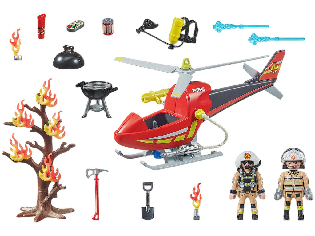 Playmobil Elicottero dei pompieri 71195