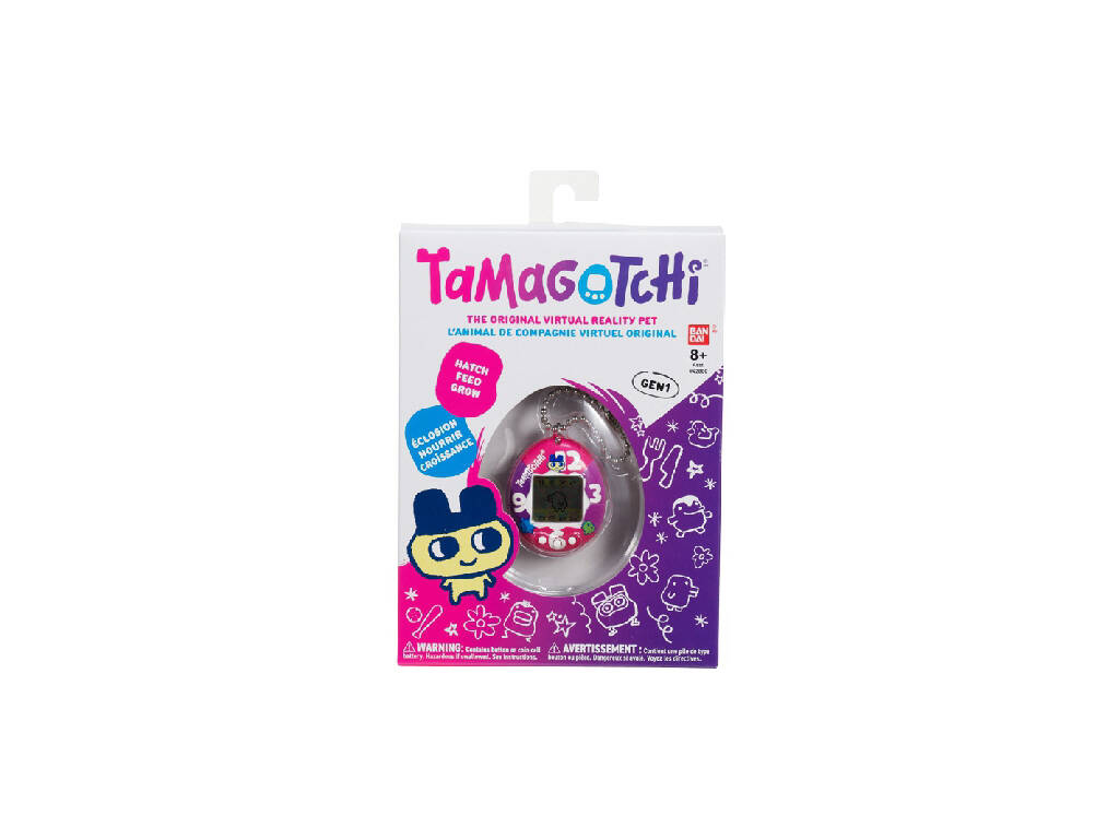 Tamagotchi Original Purple-Pink Clock Bandai 42889