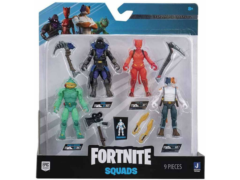Fortnite Squads Legendary Micro Series Pack 4 Figuras Toy Partner FNT0986