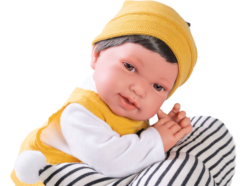 Neugeborene Puppe Pipo Orejitas Mit Kissen 42 cm. Antonio Juan 33234
