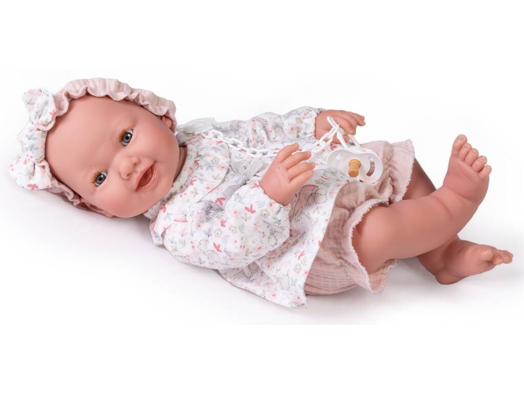 Neugeborene Puppe Mia Pipí 42 cm. Mit Rucksack für dich Antonio Juan 50266