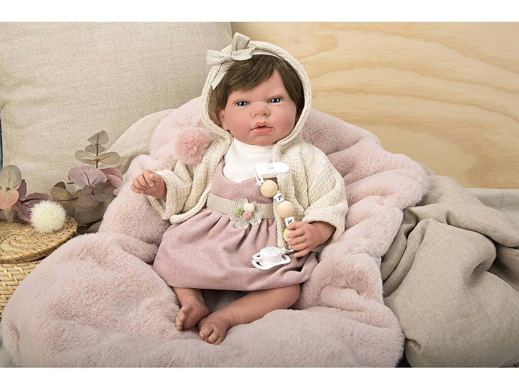 Boneca baby reborn de 40cm, boneca realista de corpo macio com