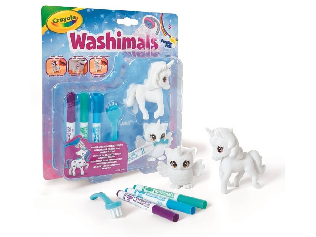 Washimals Fantastic Animals Crayola Mini Set Licorne et Hibou 74-7473