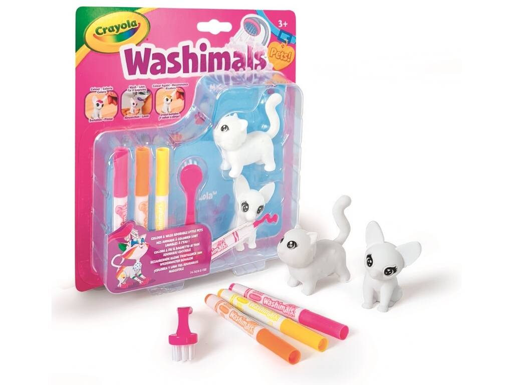 Washimals Pets Mini Set Cachorro e Gatinho Crayola 74-7474