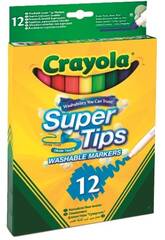 12 Super Tip Washable Crayola Markers 7509