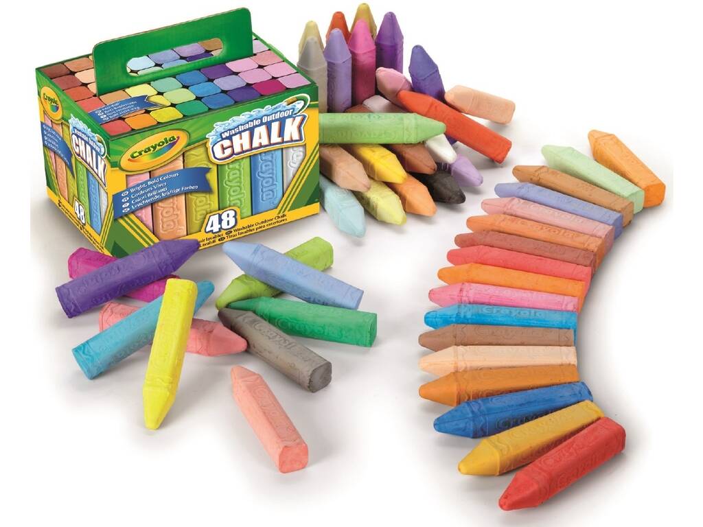 48 Tizas De Suelo Lavables Crayola 51-2048