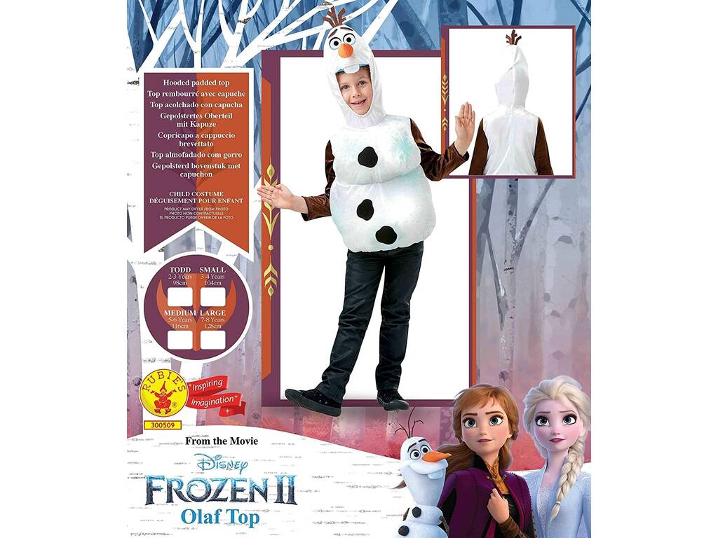 Disfraz Bebé Olaf Frozen II Talla T Rubies 300509-T