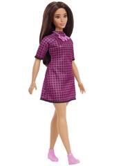 Barbie Fashionista Kariertes rosa Kleid Mattel HBV20
