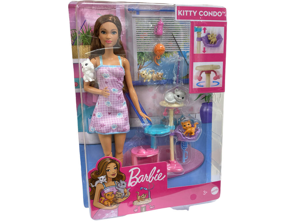 Barbie-Puppe und ihre Kätzchen von Mattel HHB70