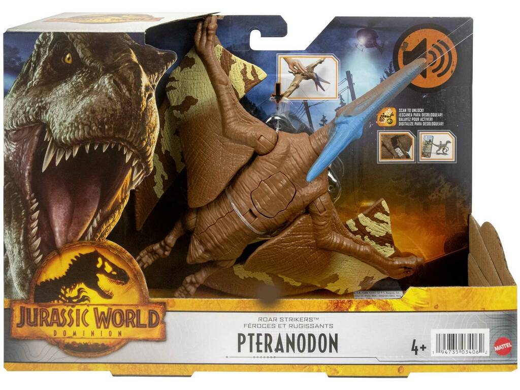 Jurassic World Dominion Pteranodon avec son Mattel HDX42