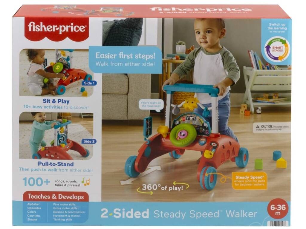 Fisher Price 2-Sided Steady Speed Walker Mattel HJP46