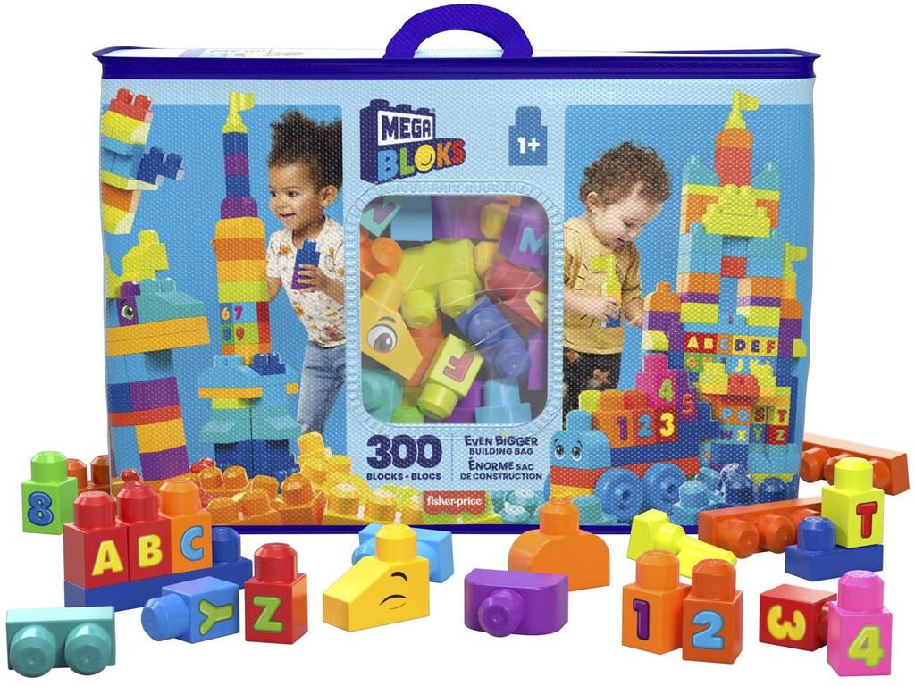 Mega Bloks Saco Extra Grande 300 Peças Mattel HHM97
