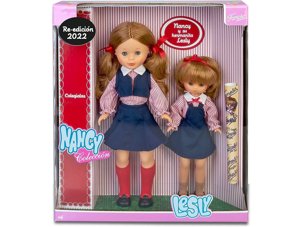 Collection d'écolières Nancy et Lesly Nancy and Lesly Schoolgirls Reissue 2022 Famosa 700017541