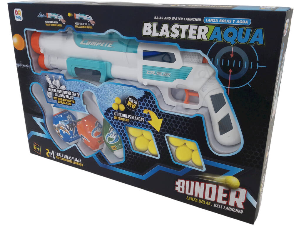 Bunder Launch Balls und Wasser Blaster Aqua