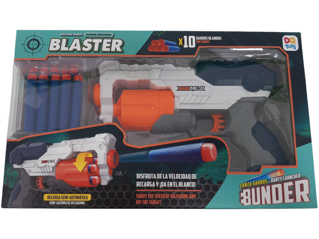 Bunder Lanza Dardos Blaster con 10 Dardos