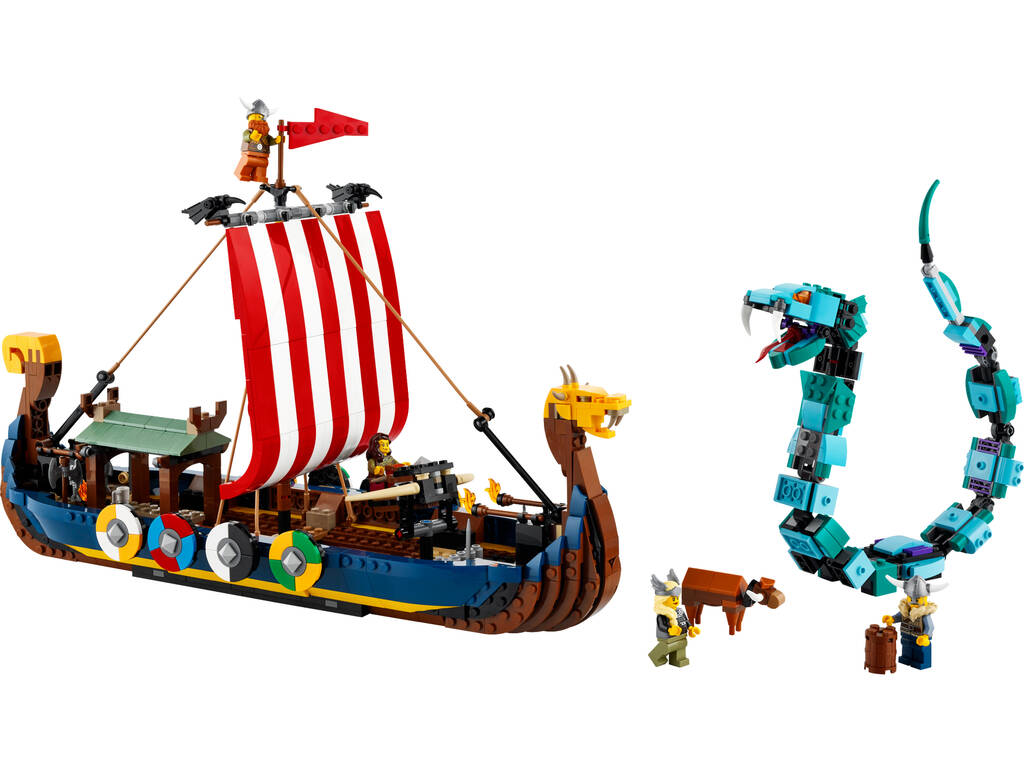 Lego Creator Barco Vikingo e Serpente Midgard 31132