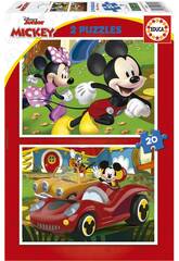 Puzzle 2x20 Mickey Mouse Fun House Educa 19311