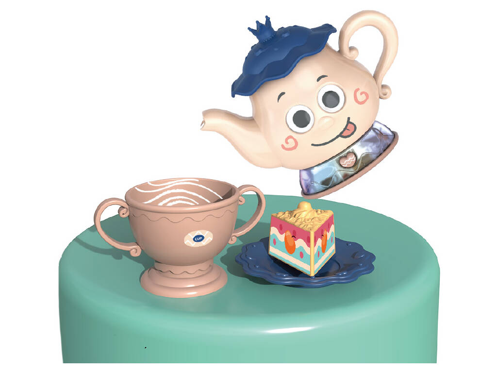 Blaue Kinder-Teeservice mit Zubehör