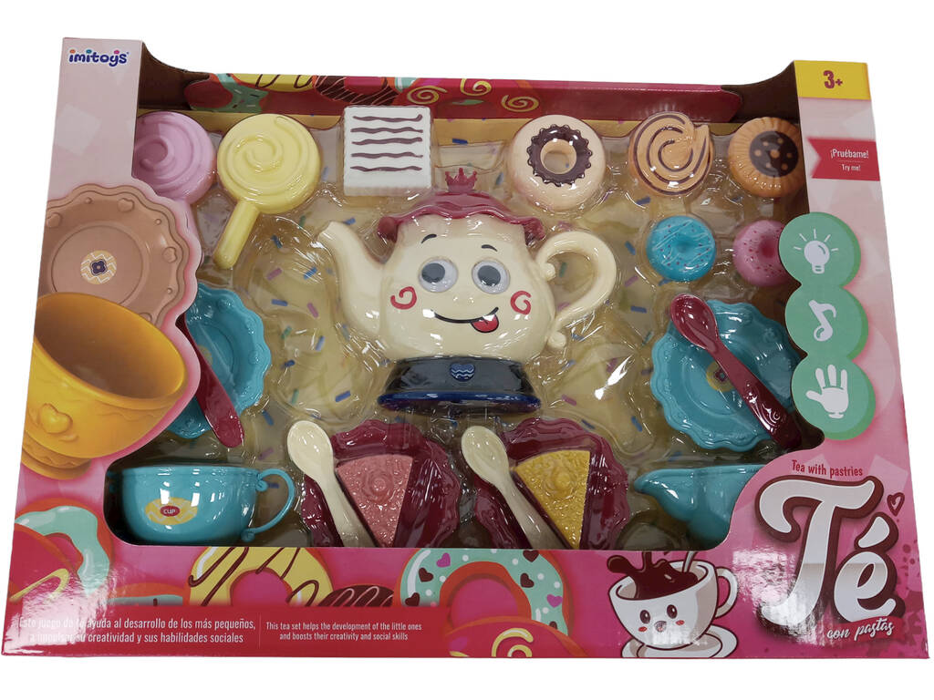 Service à thé rose pour enfants avec accessoires