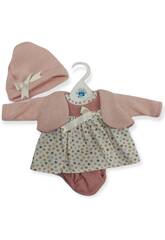 Robe  pois rose Bambola Poupe rose 38-40 cm. Berjuan 4007