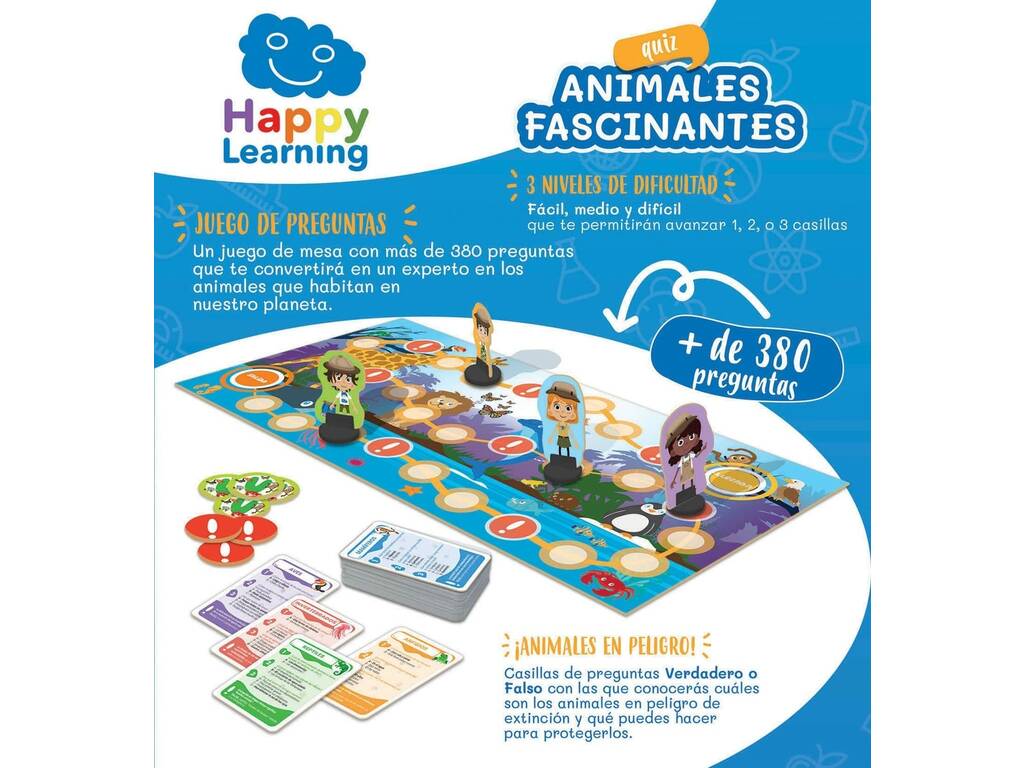 Happy Learning Quiz Animali Affascinanti Educa 19320