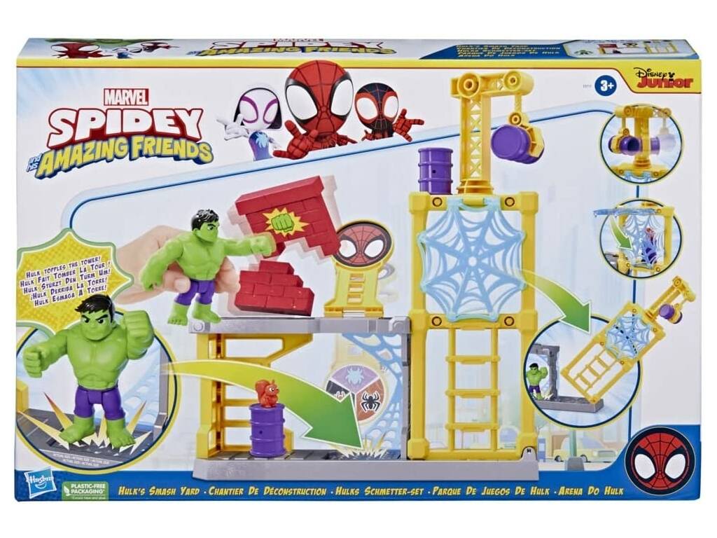 Marvel Spidey And His Amazing Friends Parque de Juegos de Hulk Hasbro F3717