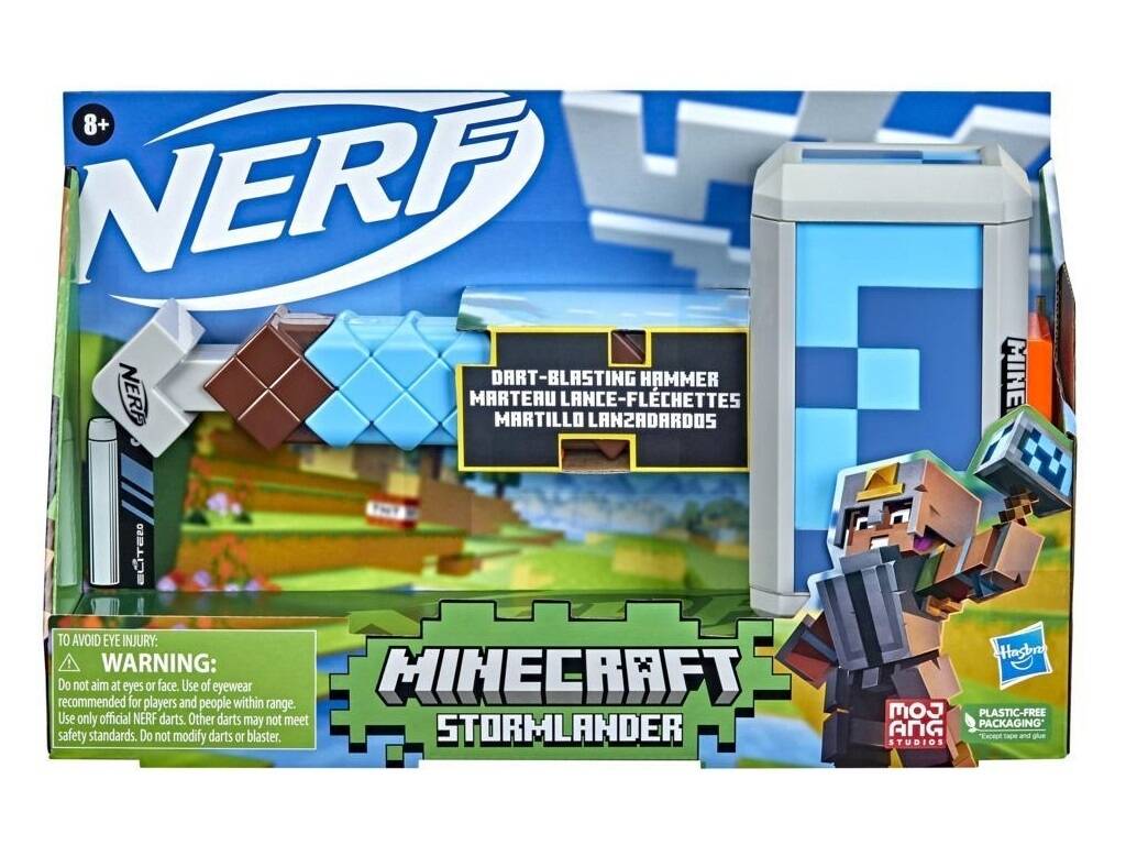 Nerf Minecraft Martelo Lança-dardos Stormlander Hasbro F4416