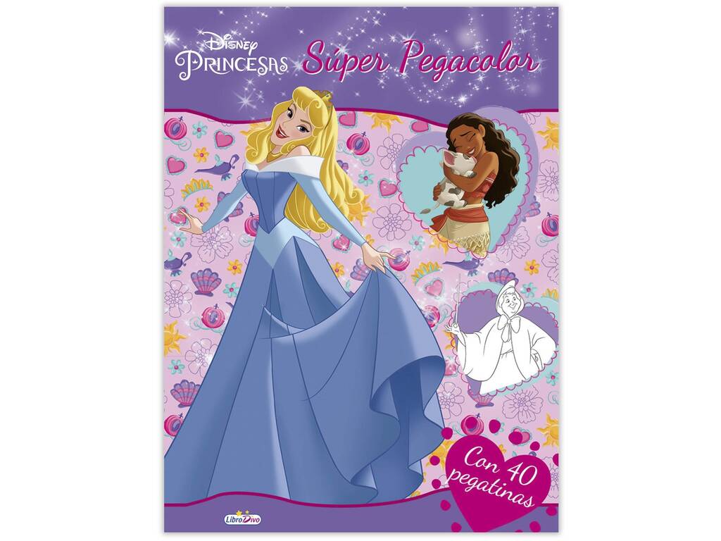 Princesas Disney Super Pegacolor Ediciones Saldaña LD0157