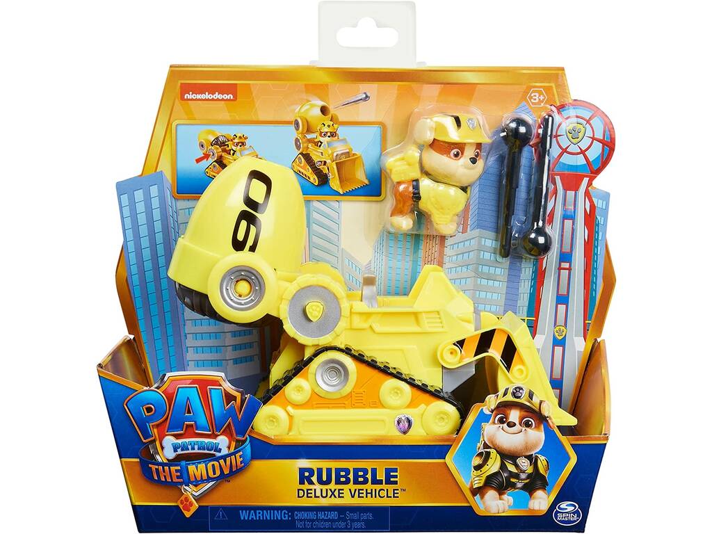 Paw Patrol The Movie Rubble Deluxe Veicolo Spin Master 6061908