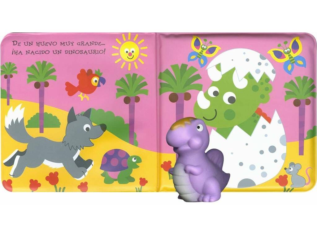 Libro de Baño con Muñeco El Dinosaurio y Sus Amigos Susaeta S3488002