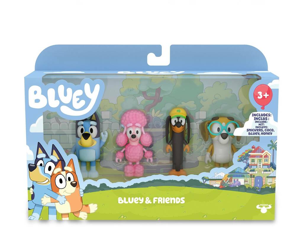 Bluey Pack 4 Figurines Famosa BLY01000
