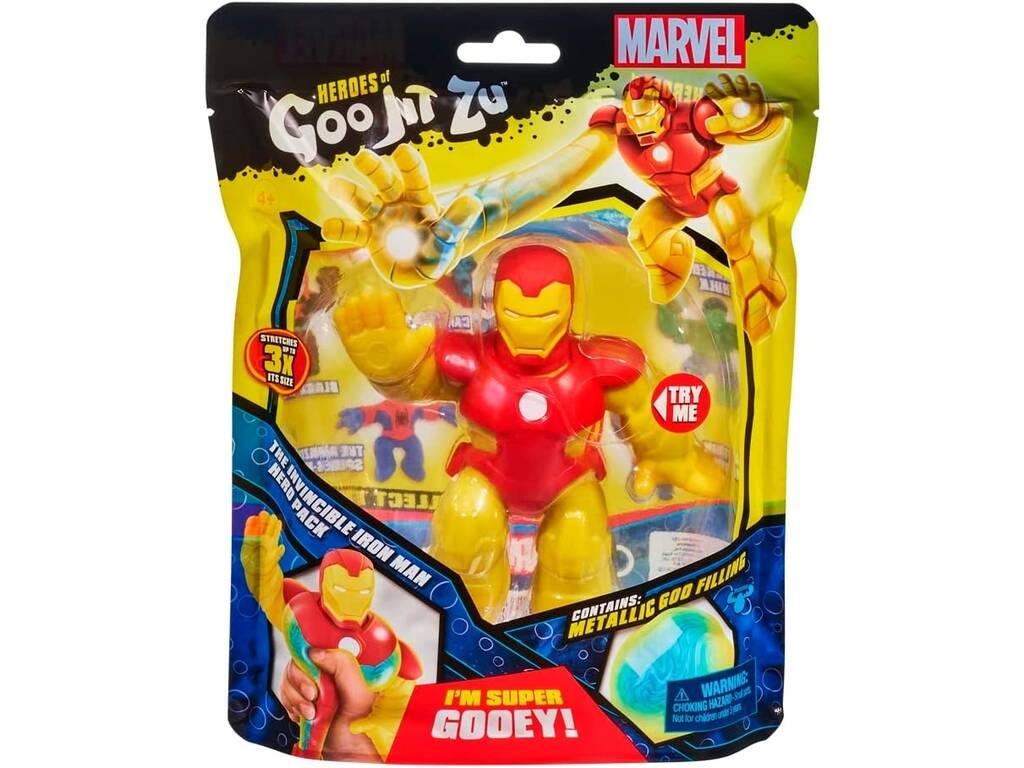 Heroes Of Goo Jit Zu Marvel Figura The Invencible Iron Man Bandai CO41370