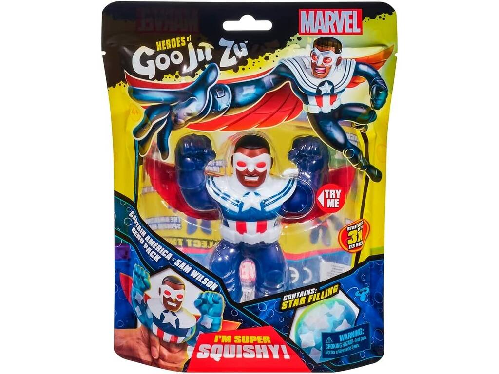 Heroes Of Goo Jit Zu Marvel-Figur Captain America Sam Wilson von Bandai CO41371