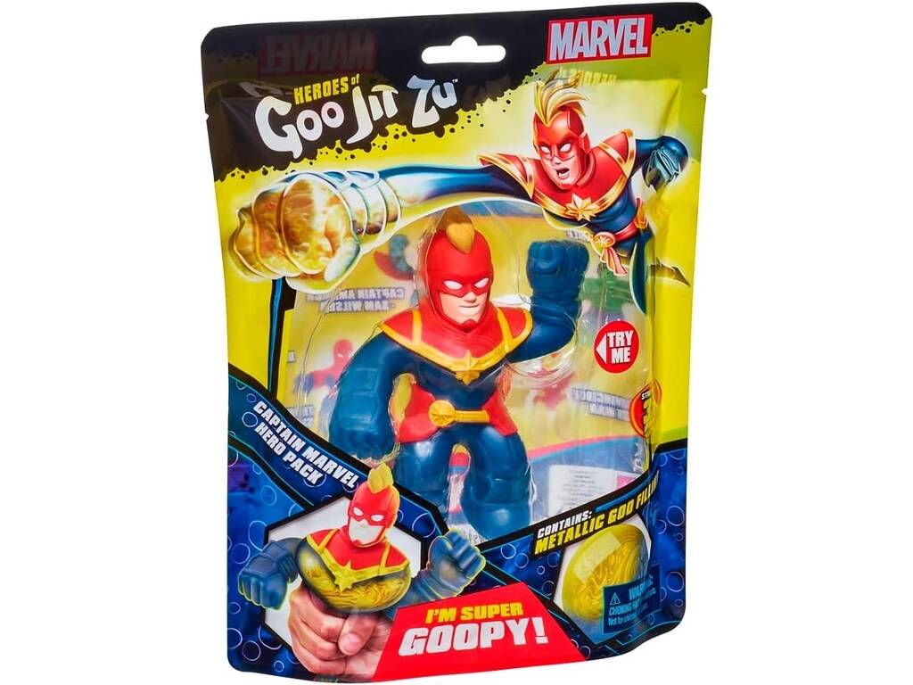 Heroes Of Goo Jit Zu Marvel Figurine Capitaine Marvel Bandai CO41487