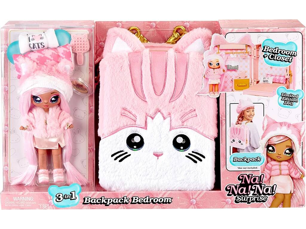 Na! Na! Na! Surprise 3-in-1 Backpack Schlafzimmer mit MGA Rose Kittypuppe 585589