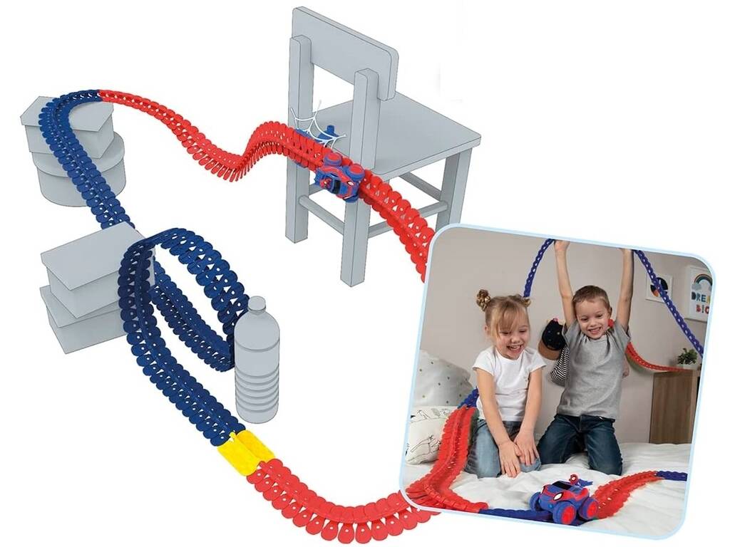 Spiderman Pista Flextreme Set Spidey And his Friends Smoby 7600180918